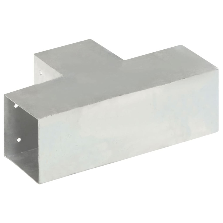 Conectores de postes en T 4 uds metal galvanizado 101x101