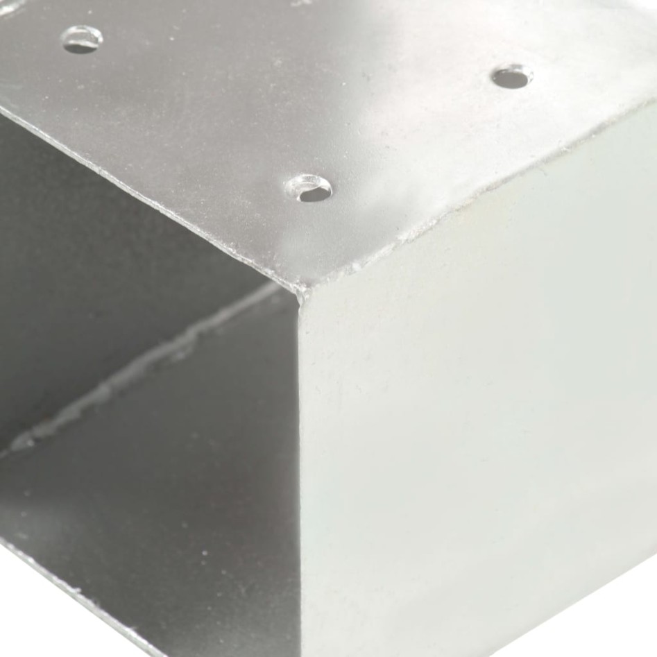 Conectores de postes en T 4 uds metal galvanizado 101x101