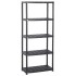 Estante de almacenaje 5 niveles negro plástico 71x38x170