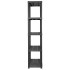 Estante de almacenaje 5 niveles negro plástico 71x38x170