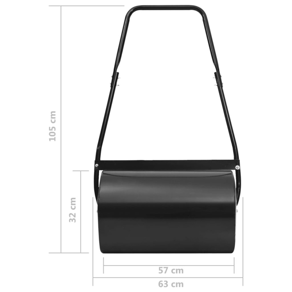 Rodillo para césped negro 63 cm 50