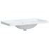 Lavabo de baño rectangular cerámica blanco 71x48x19,5