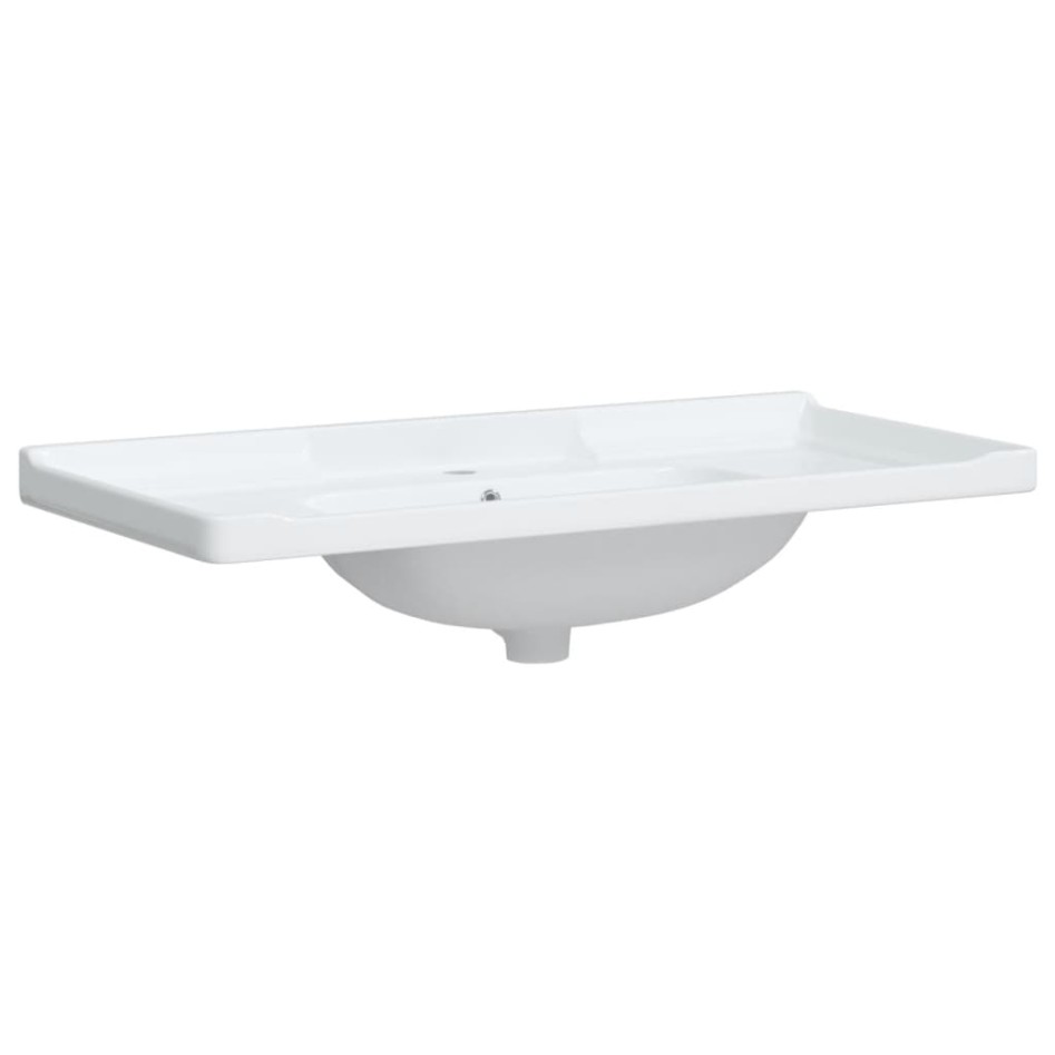 Lavabo de baño rectangular cerámica blanco 71x48x19,5