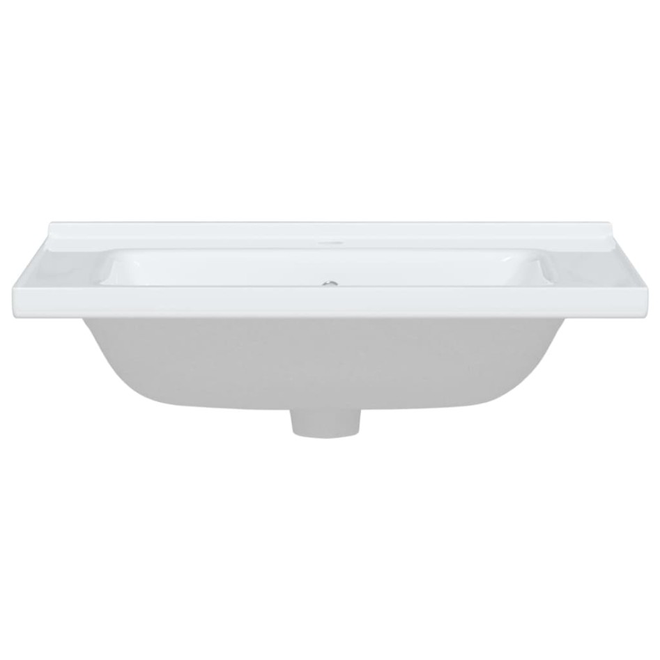 Lavabo de baño rectangular cerámica blanco 71x48x19,5