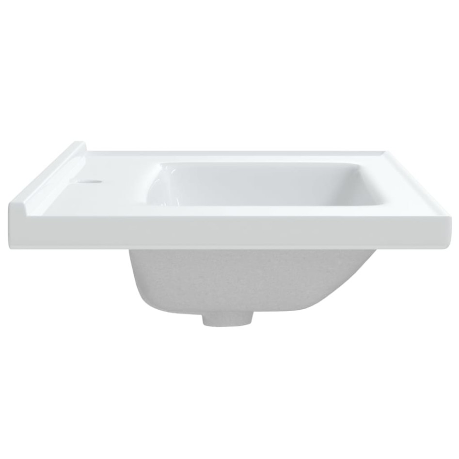 Lavabo de baño rectangular cerámica blanco 71x48x19,5