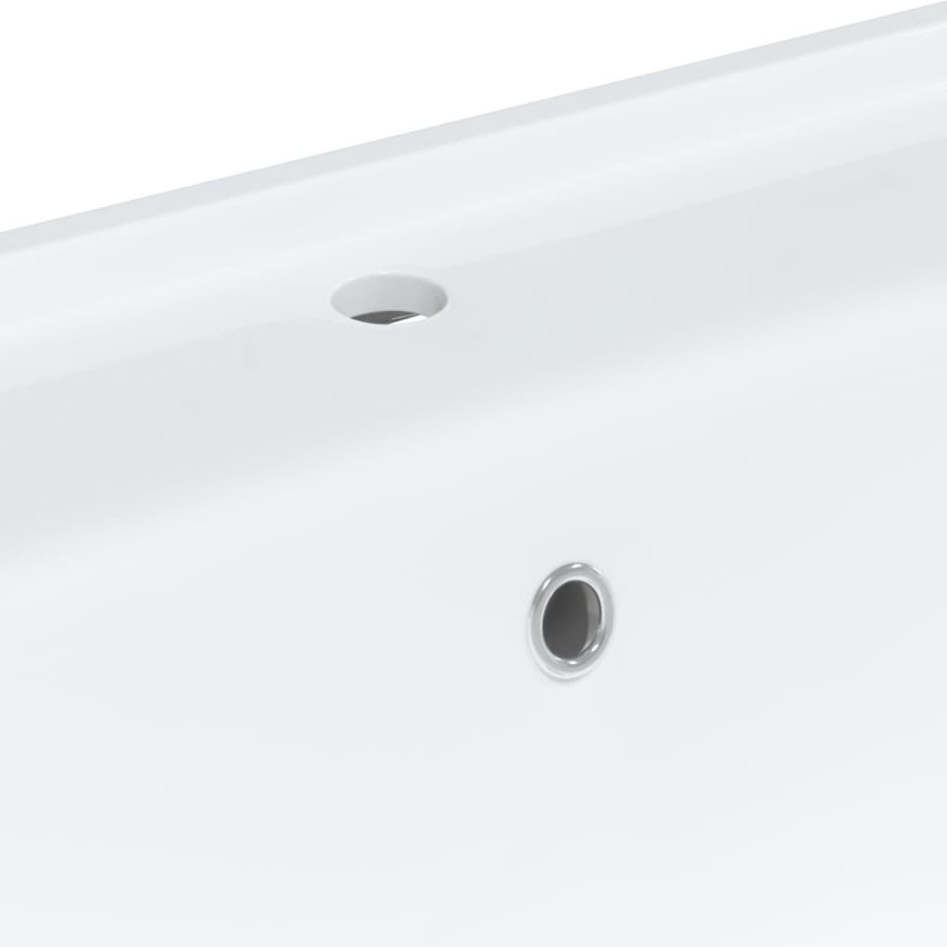 Lavabo de baño rectangular cerámica blanco 71x48x19,5