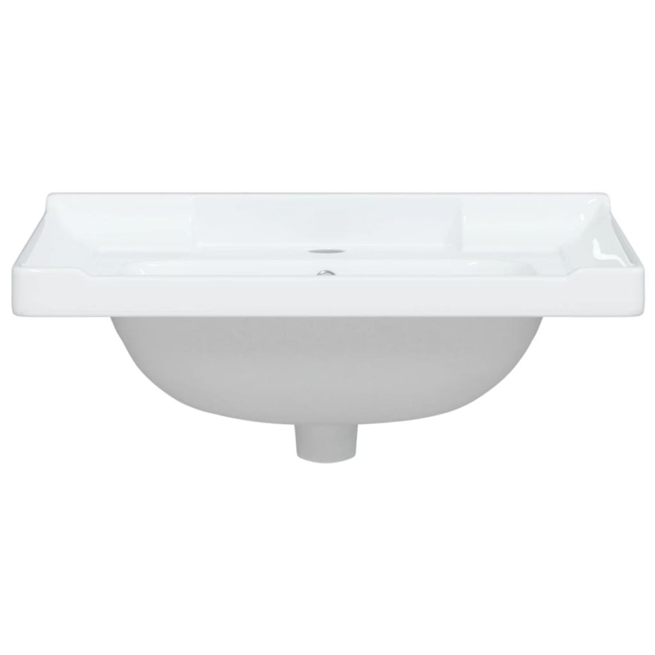 Lavabo de baño rectangular cerámica blanco 61x48x23