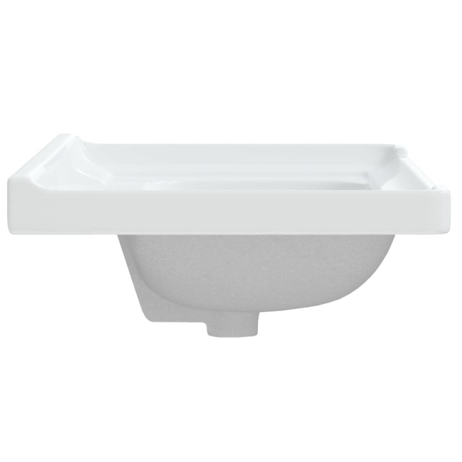 Lavabo de baño rectangular cerámica blanco 61x48x23