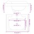 Lavabo de baño rectangular cerámica blanco 61x48x23