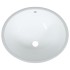 Lavabo de baño ovalado cerámica blanco 47x39x21