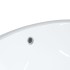 Lavabo de baño ovalado cerámica blanco 47x39x21
