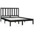 Estructura de cama madera maciza de pino negro 120x200
