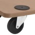 Soportes con ruedas 6 uds madera de ingeniería
