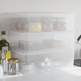 Cajas de almacenaje apilables 3 uds plástico 25