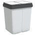 Cubo de basura doble blanco 2x25