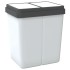 Cubo de basura doble blanco 2x25