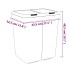 Cubo de basura doble blanco 2x25