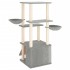 Rascador para gatos con postes de sisal gris claro 133