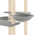 Rascador para gatos con postes de sisal gris claro 133