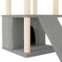 Rascador para gatos con postes de sisal gris claro 133