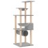 Rascador para gatos con postes de sisal gris claro 141