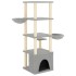 Rascador para gatos con postes de sisal gris claro 147