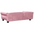 Cama para perros de terciopelo rosa 95x55x30