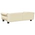 Cama para perros de cuero sintético crema 95x55x30