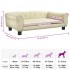 Cama para perros de cuero sintético crema 95x55x30