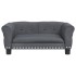 Cama para perros de terciopelo gris oscuro 70x45x30