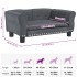 Cama para perros de terciopelo gris oscuro 70x45x30