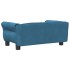 Cama para perros de terciopelo azul 70x45x30