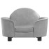Cama para perros de terciopelo gris claro 66x40x45