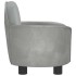 Cama para perros de terciopelo gris claro 66x40x45