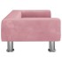 Cama para perros de terciopelo rosa 70x45x26,5