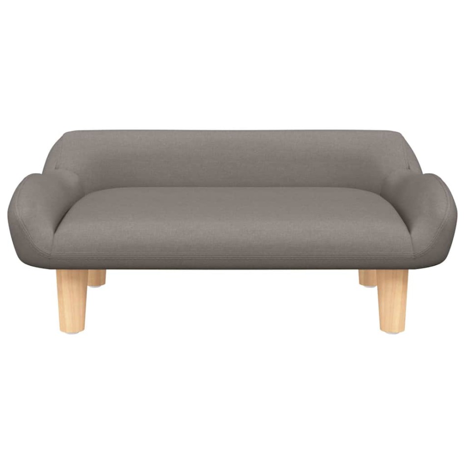 Cama para perros de tela gris taupe 70x40x24