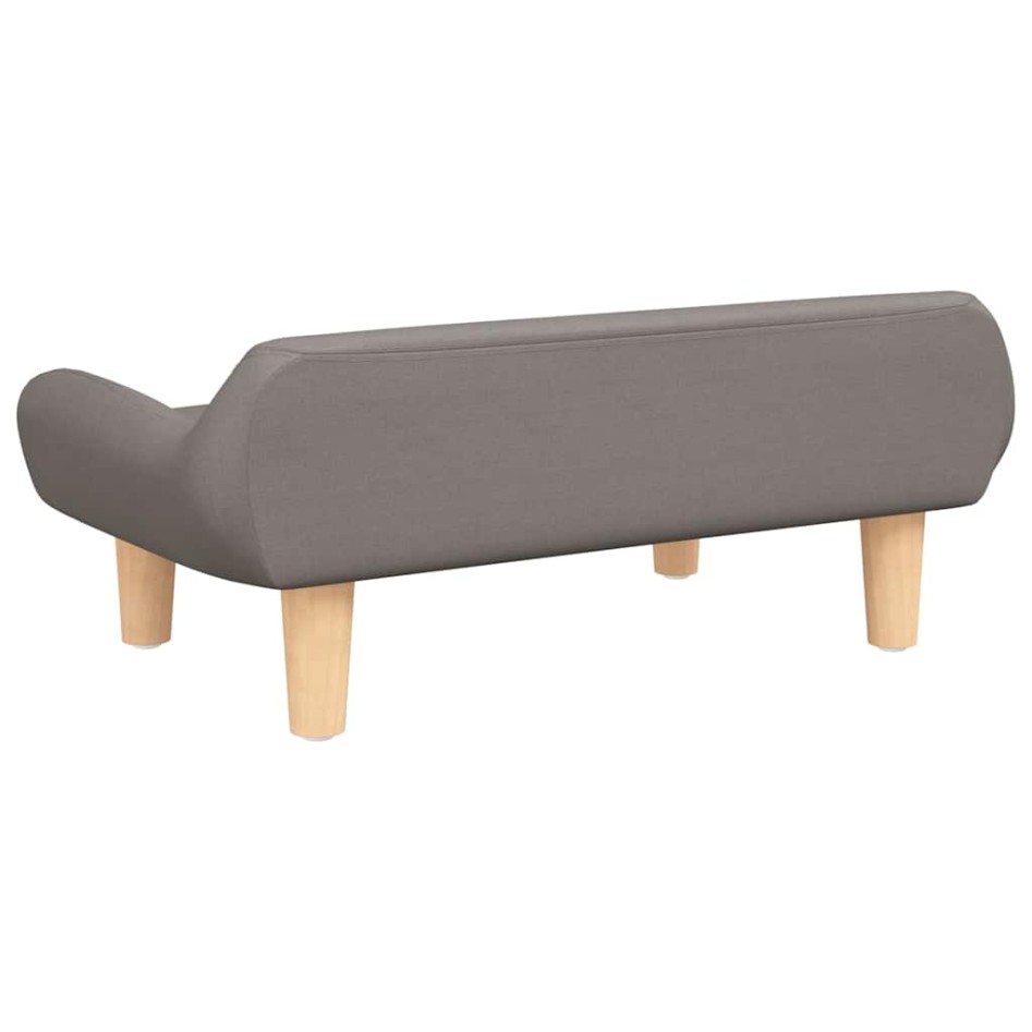 Cama para perros de tela gris taupe 70x40x24