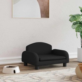 Cama para perros de tela negra 50x40x30