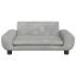 Cama para perros de terciopelo gris claro 70x45x33