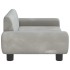 Cama para perros de terciopelo gris claro 70x45x33