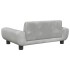 Cama para perros de terciopelo gris claro 70x45x33