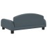 Cama para perros de tela gris oscuro 70x45x30
