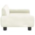 Cama para perros de terciopelo crema 70x45x33