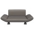 Cama para perros de cuero sintético gris 70x45x28