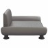 Cama para perros de cuero sintético gris 70x45x28