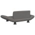 Cama para perros de cuero sintético gris 70x45x28
