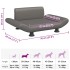 Cama para perros de cuero sintético gris 70x45x28
