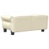 Cama para perros de cuero sintético crema 70x45x30