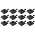 Lámparas solares cuadradas de exterior negras 12 uds LED 12
