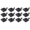Lámparas solares cuadradas de exterior negras 12 uds LED 12 cm